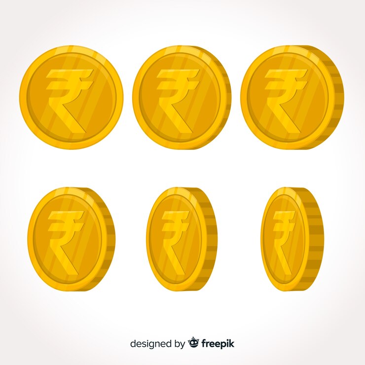Vector gratuito set de rupias indias
