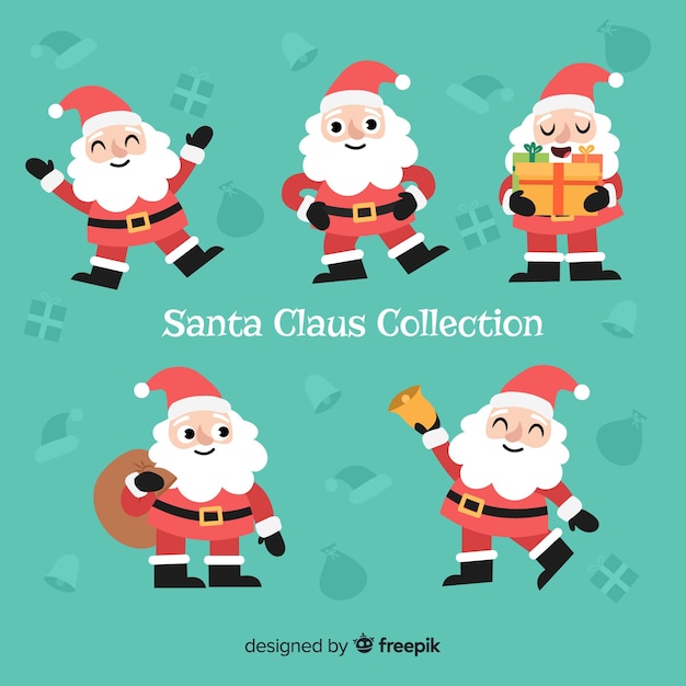 Vector gratuito set de santa claus