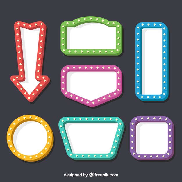 Set señales de neón 