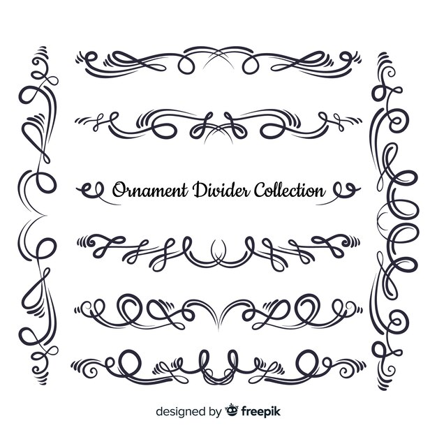 Set de separadores decorativos dibujados