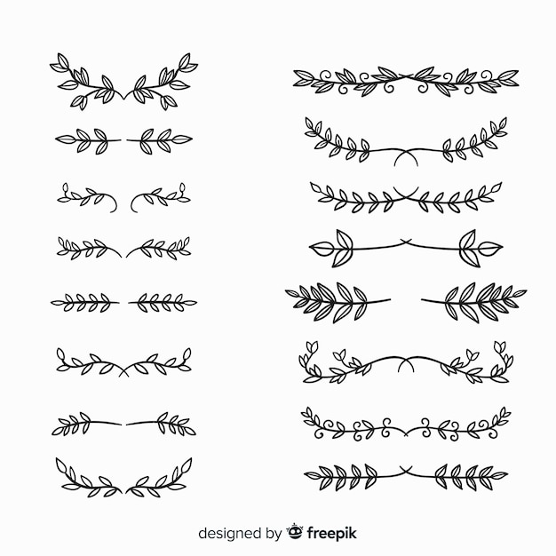 Vector gratuito set de separadores