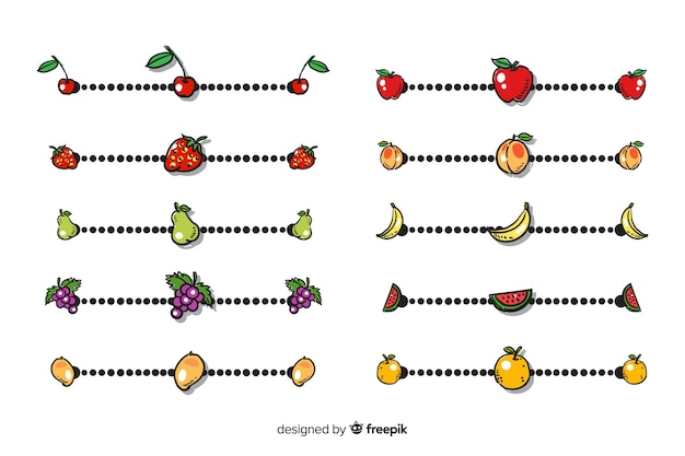 Vector gratuito set de separadores