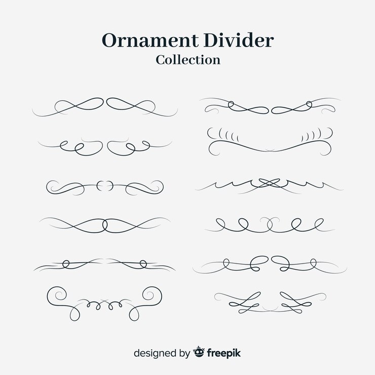 Vector gratuito set de separadores