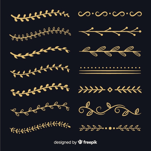 Vector gratuito set de separadores