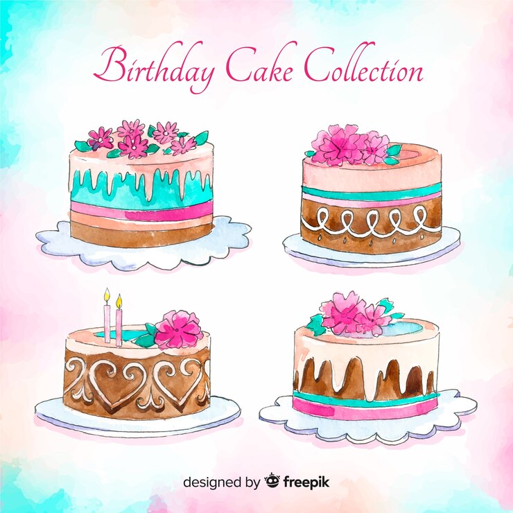 Vector gratuito set de tarjetas de cumpleaños