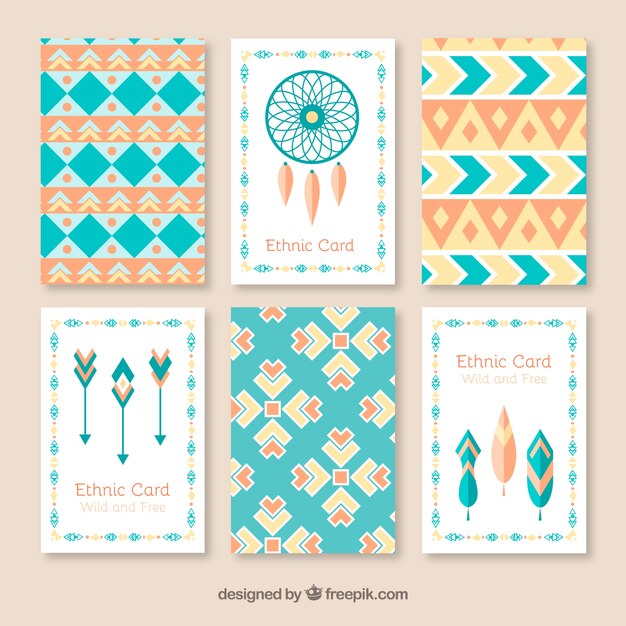 Set de tarjetas étnicas