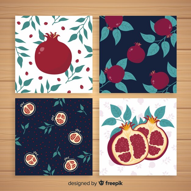 Set de tarjetas de granadas