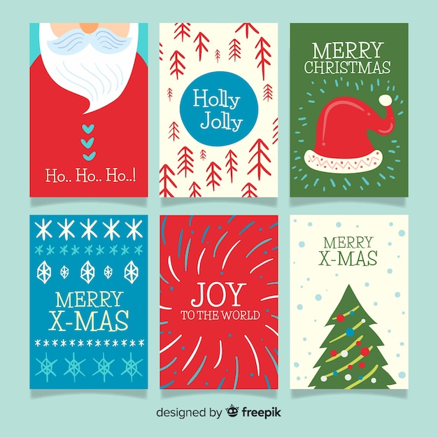Set de tarjetas navideñas