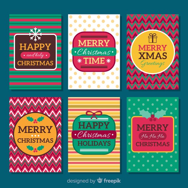 Set de tarjetas navideñas