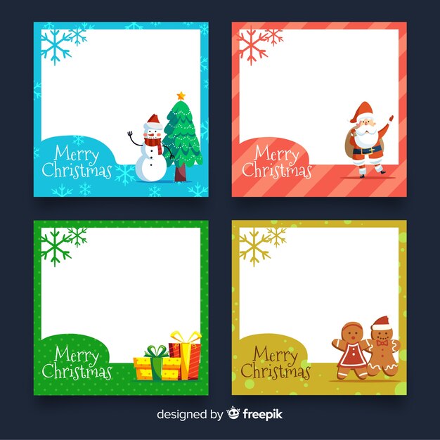 Set de tarjetas navideñas