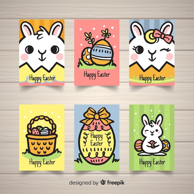 Set de tarjetas de pascua