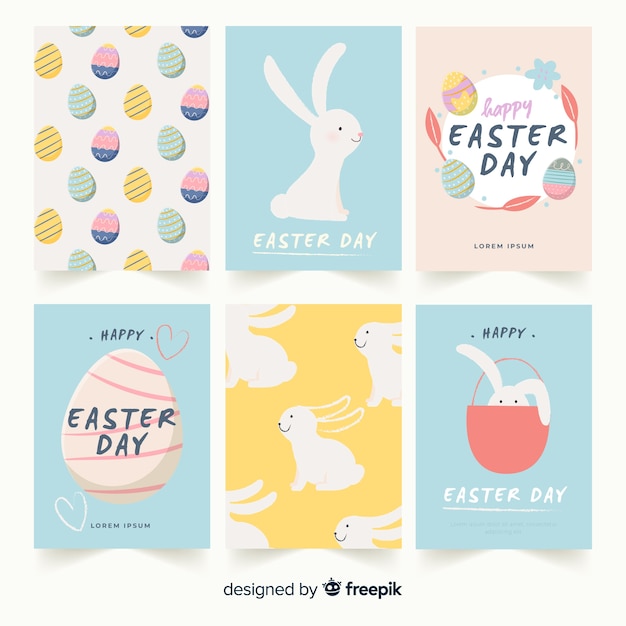 Set de tarjetas de pascua