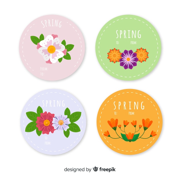 Vector gratuito set de tarjetas de primavera