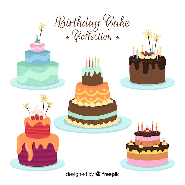 Set de tartas de cumpleaños