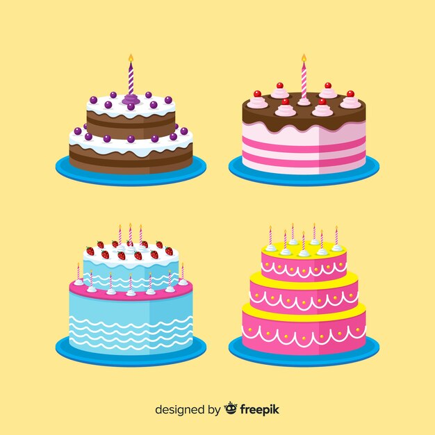 Set de tartas de cumpleaños