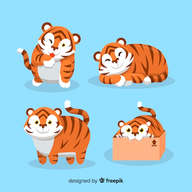 Set de tigres adorables
