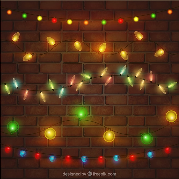 Vector gratuito set de tipos de luces de navidad