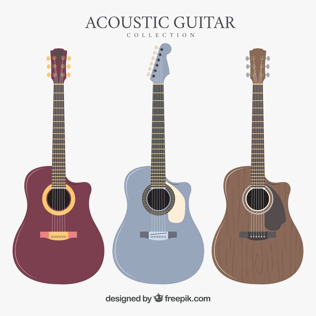 Set de tres guitarras acústicas 