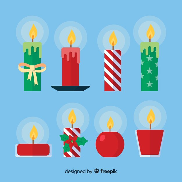 Set de velas de navidad