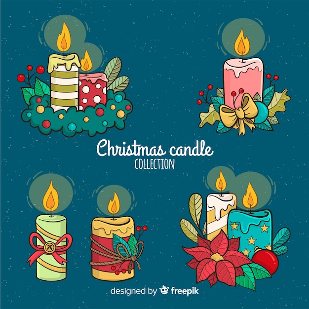 Set de velas de navidad