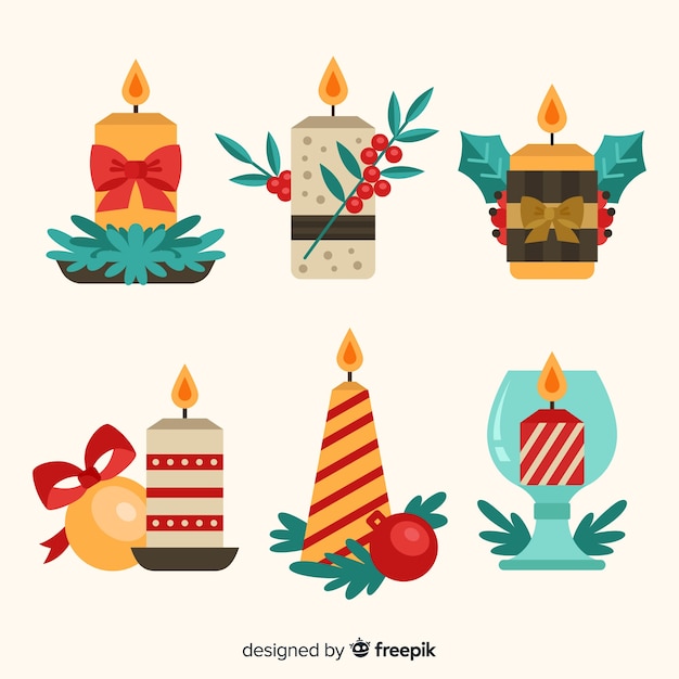 Set de velas de navidad