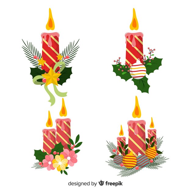 Set de velas de navidad