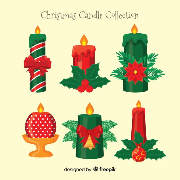 Set de velas de navidad