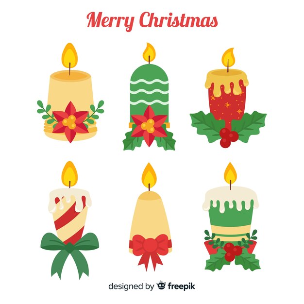 Set de velas de navidad
