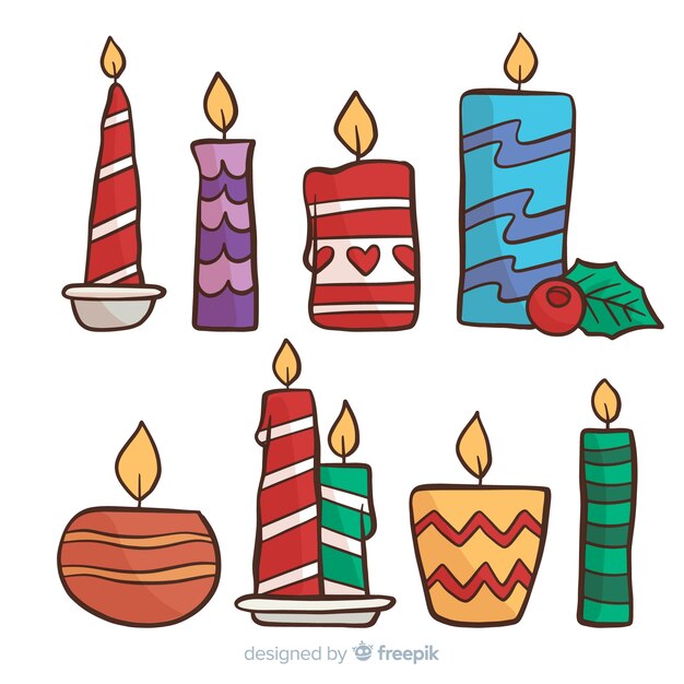 Set de velas navideñas