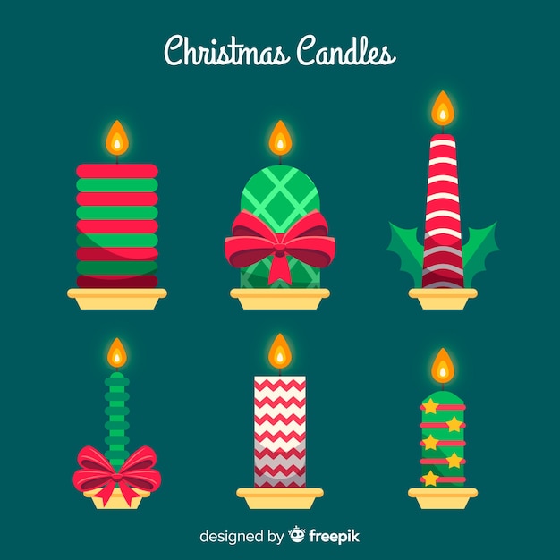 Set de velas navideñas