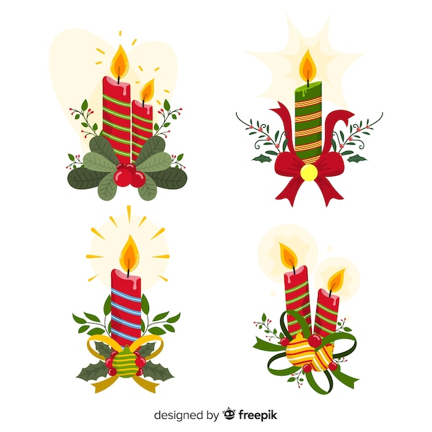 Set de velas navideñas