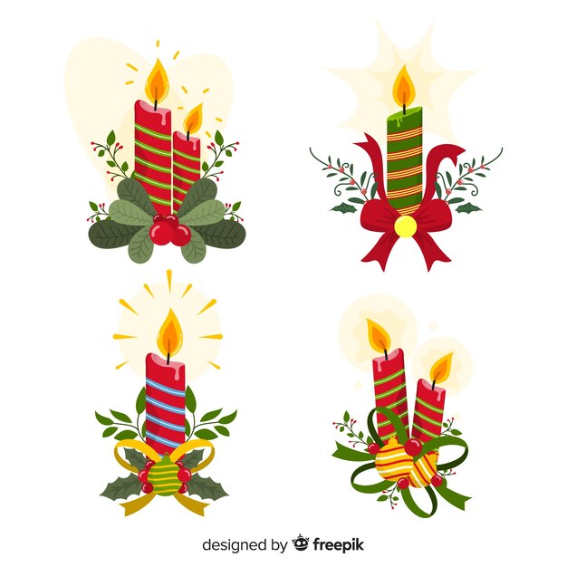 Set de velas navideñas