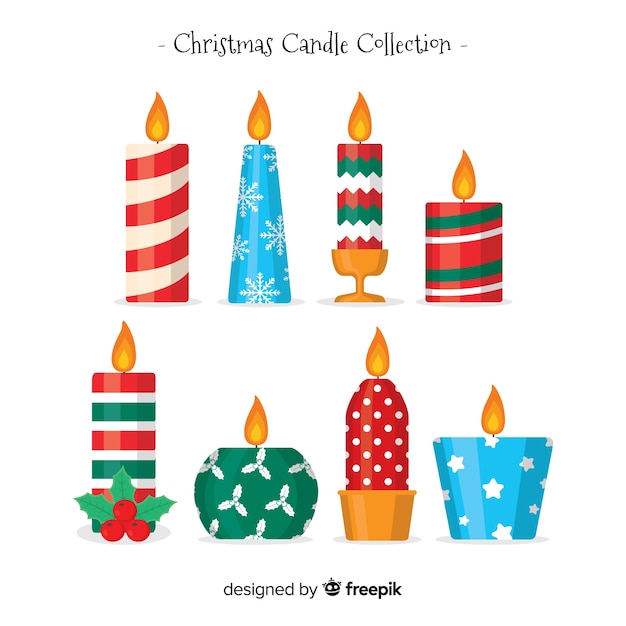 Set de velas navideñas