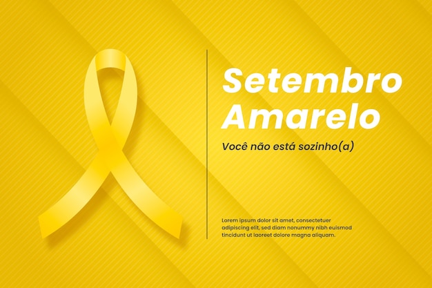 Vector gratuito setembro amarelo concept