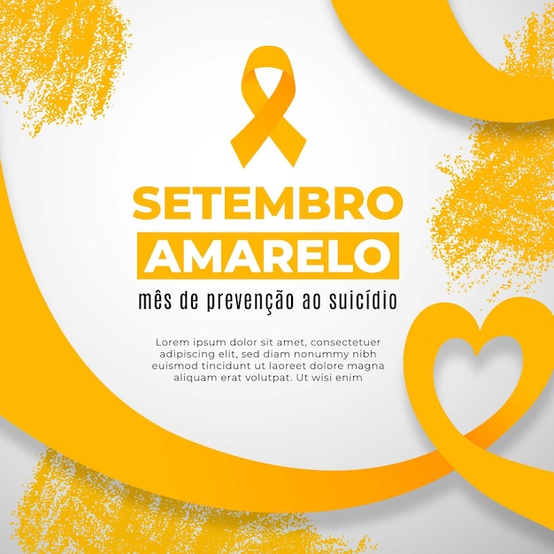 Vector gratuito setembro amarelo concept