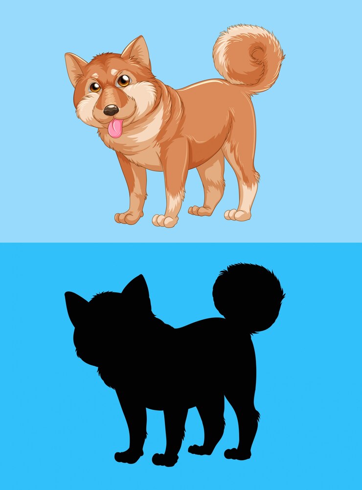 Vector gratuito shiba inu perro en la pantalla azul