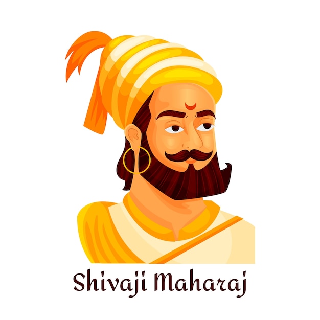 Vector gratuito shivaji maharaj ilustrado