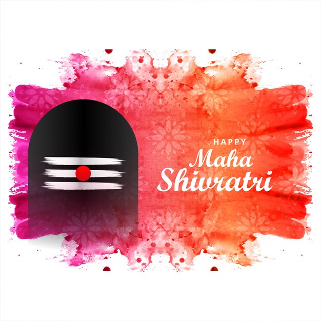 Shivling idol para la tarjeta del festival maha shivratri