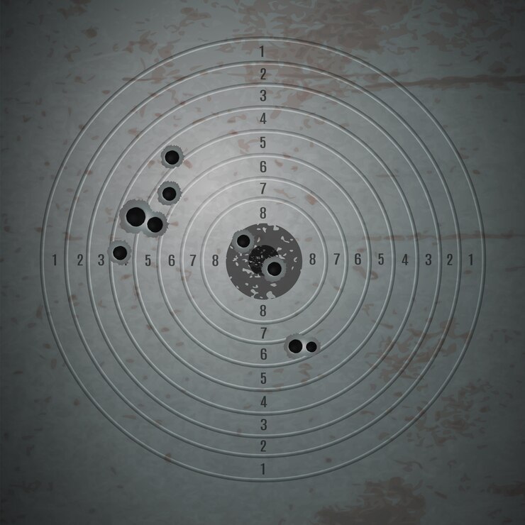 Vector gratuito shooting mark pinpoint composition