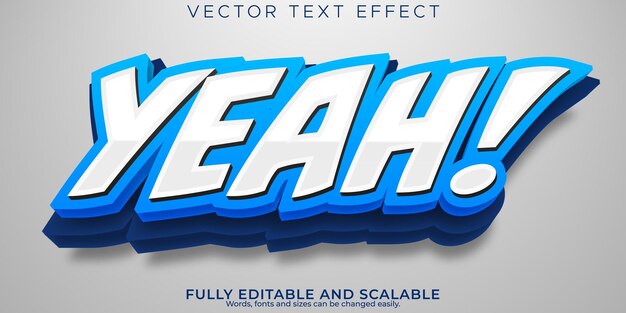 Sí, efecto de texto en negrita, estilo de fuente de tipografía de letras modernas editable