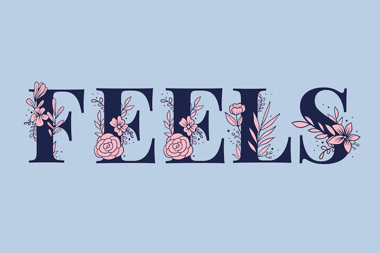 Vector gratuito se siente palabra tipografía vector fuente letras