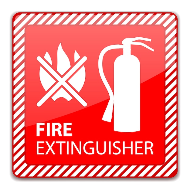 Vector gratuito signo de extintor rojo aislado