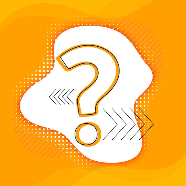 signo de interrogación moderno fondo amarillo para comunicación o vector de información