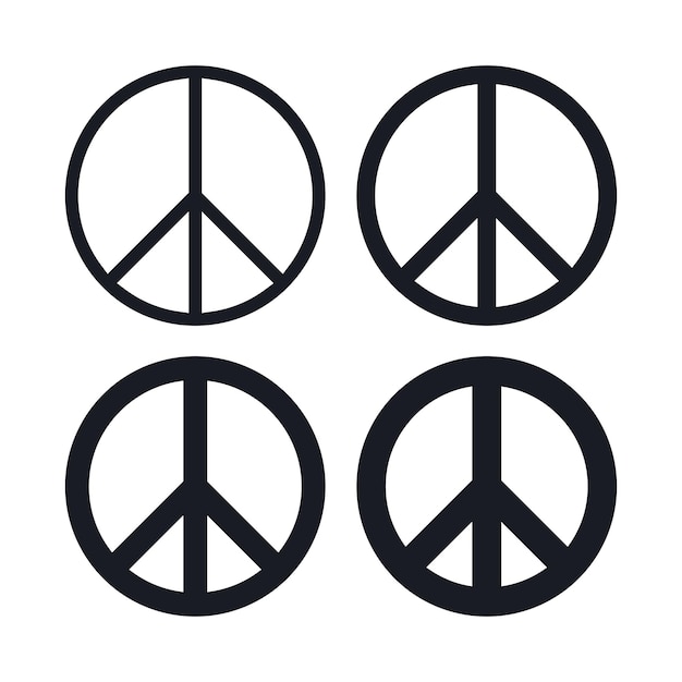 Signo de paz de delgado a grueso