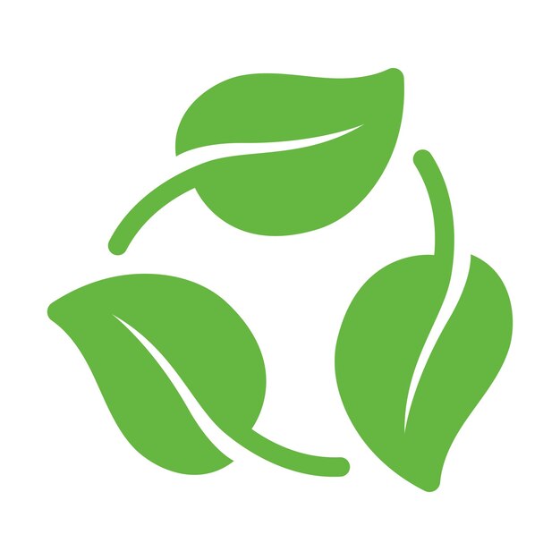 Signo de reciclaje de hojas