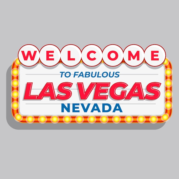 Signo de las vegas de diseño plano