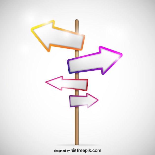 Signos de flecha coloridos