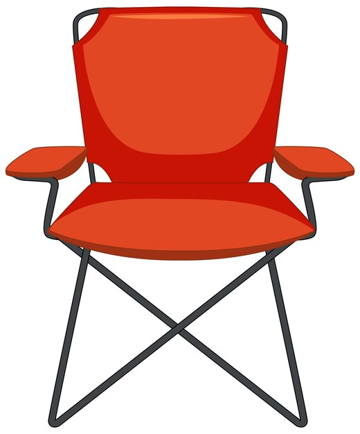Una silla de camping roja