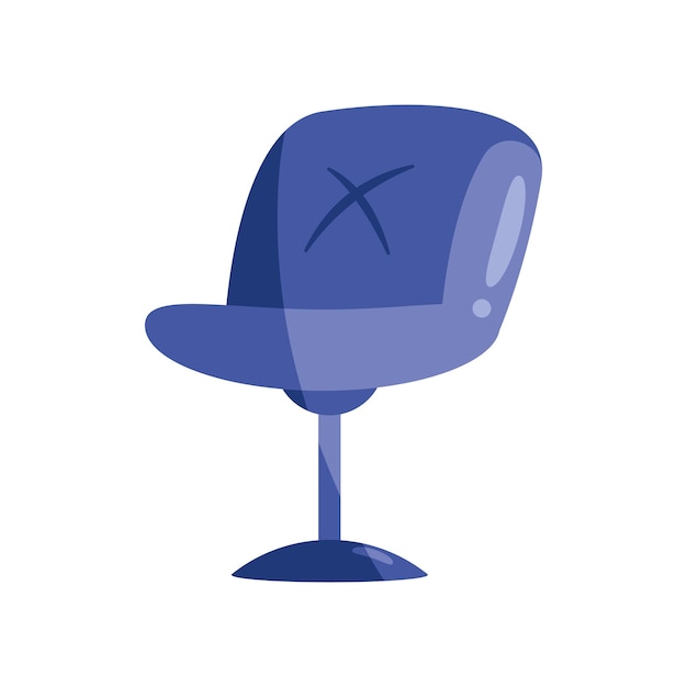 Vector gratuito silla de oficina azul