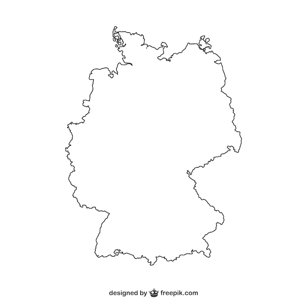 Silueta blanca de Alemania